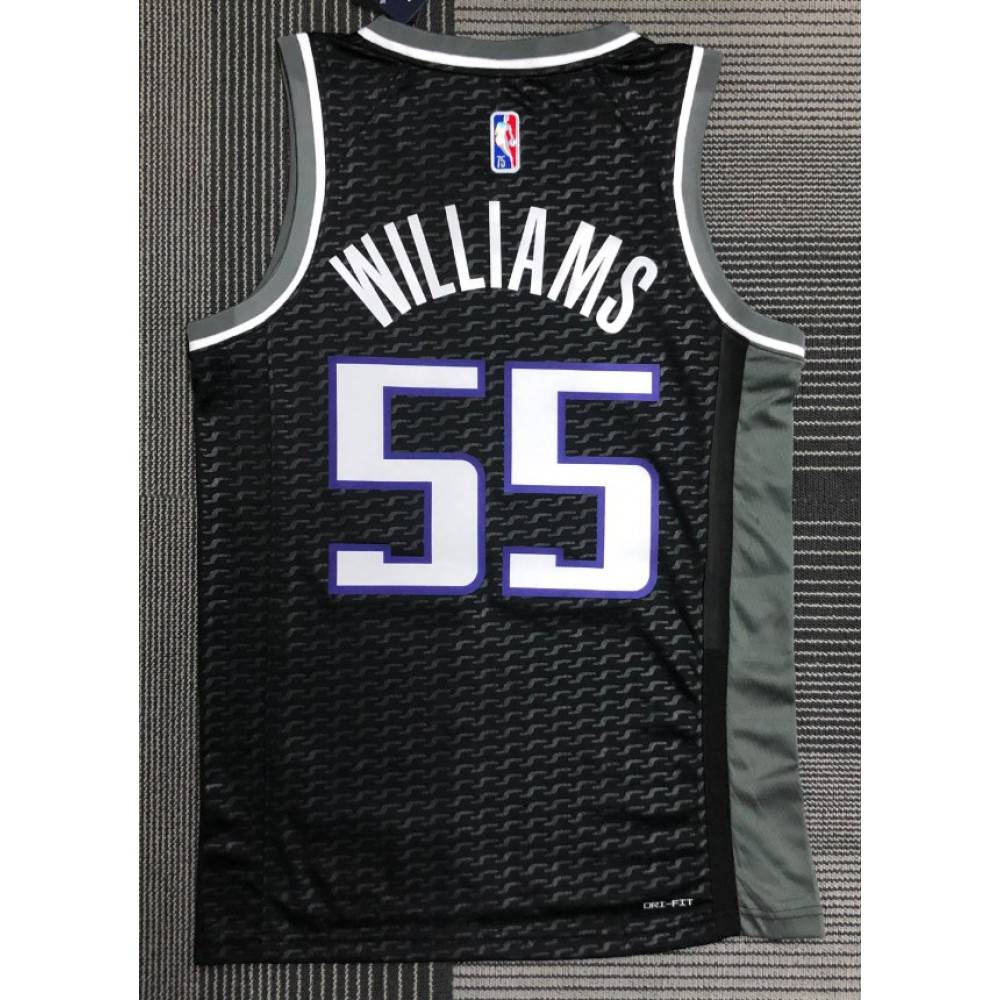 Men's Sacramento Kings Jason Williams #55 Jordan Black 2021/22 Swingman NBA Jersey - City Edition-Pro Kit Vault | Brand New 26/27 Sports Jerseys
